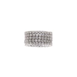 Anello in oro bianco 18kt e diamanti
