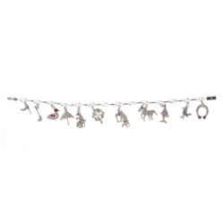 Bracciale charms in oro bianco 18kt
