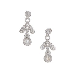 Orecchini pendenti in oro bianco 18kt
