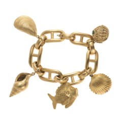 Bracciale charms in oro satinato 18kt