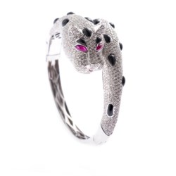 Bracciale pantera in oro bianco 18kt