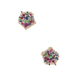 Due spille in oro bicolore 18kt