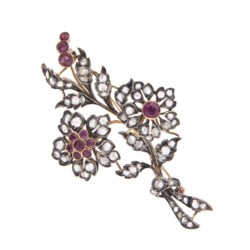 Spilla in argento e oro, inizio XX secolo