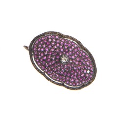 Spilla in argento e oro, inizio XX secolo