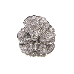 Anello in oro bianco 18kt e diamanti