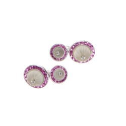 Coppia di polsini in oro bianco 18kt