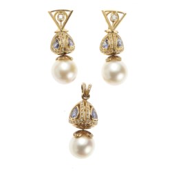 Demi parure in oro giallo 18kt