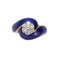 Anello in oro bicolore 18kt