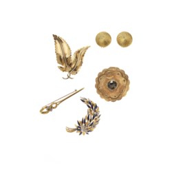 Lotto di gioielli in oro bicolore 18kt