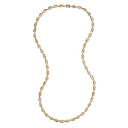 Two color gold necklace