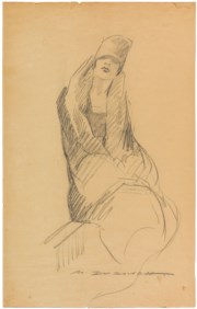 Donna con cappotto e cappello