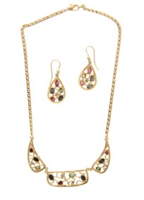 Demi parure in oro giallo 18 kt