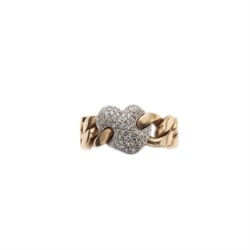 Anello in oro bicolore 18kt