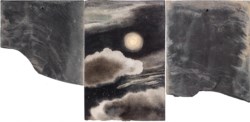 A night sky with broken slates