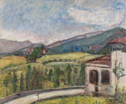 Paesaggio di Rovetta con la Madonnina