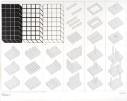 Istogrammi d'architettura con riferimento a un reticolo trasponibile in aree o scale diverse per l'edificazione di una natura serena e immobile in cui riconsocersi