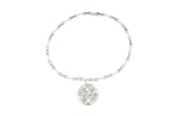 Collier in oro bianco 18kt, anni '80