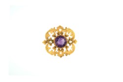 Spilla in oro giallo 18kt, anni '40