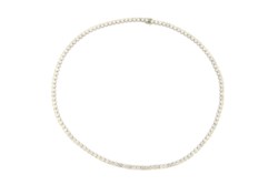 Collana tennis in oro bianco 18kt, anni '00