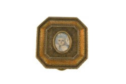 Cofanetto in argento dorato 800, anni '40