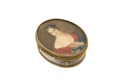 Cofanetto in argento dorato 800, anni '40