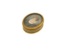 Cofanetto in argento dorato 800, anni '40