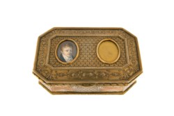Cofanetto in argento dorato 800, anni '40