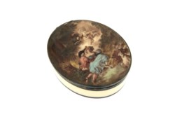 Cofanetto in argento dorato 800, anni '40