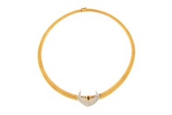 Collier in oro rosso 18kt, anni '90