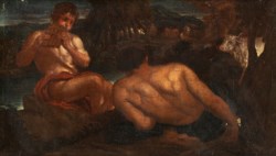 Roman school of the XVII century - Pastoral scene