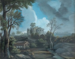 Venetian school of late XVIII century - early XIX century - Landscape with figures