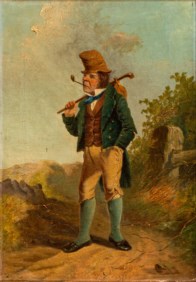 Nordic school of the XIX century - Two portraits of a wayfarer