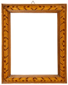 Italian art of the XIX century - Pair of engraved wooden frames