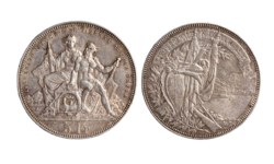SVIZZERA - 5 Franchi 1883, Festival di tiro di Lugano