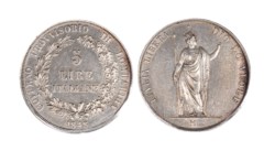MILANO - GOVERNO PROVVISORIO DI LOMBARDIA (1848) - 5 lire 1848