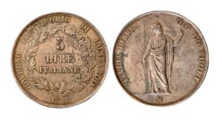 MILANO - GOVERNO PROVVISORIO DI LOMBARDIA (1848) - 5 lire 1848