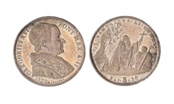 GREGORIO XVI (1831-1846) - 50 baiocchi 1832 anno II (I° tipo), Bologna