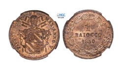 PIO IX (1846-1870) - Baiocco 1850 (II° tipo), Roma