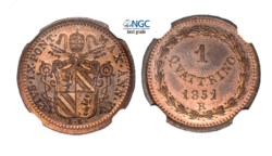 PIO IX (1846-1870) - Quattrino 1851, Roma