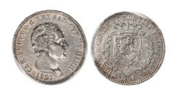 CARLO FELICE (1821-1831) - 1 lira 1827, Genova