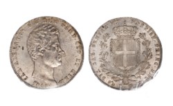 CARLO ALBERTO (1831-1849) - 5 lire 1849, Genova