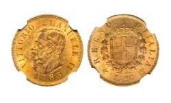 VITTORIO EMANUELE II (1861-1878) - 10 lire 1863, Torino