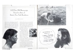 A 22 year old manuscript found in attico of artist's New York residence (A Full Moon)