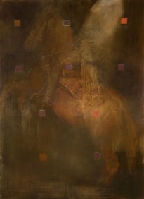 Horse thereunder is heavely burning on cafeine