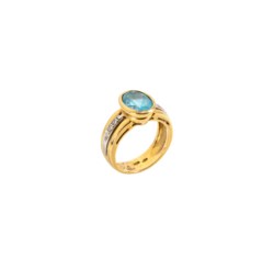 Anello in oro bicolore 18kt