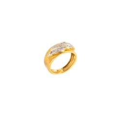 Anello in oro bicolore 18kt