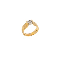 Anello in oro bicolore 18kt
