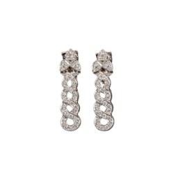 Orecchini in oro bianco 18kt e diamanti
