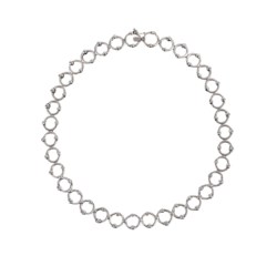 Collana in oro bianco 18kt e diamanti