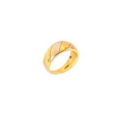 Anello in oro tricolore 18kt